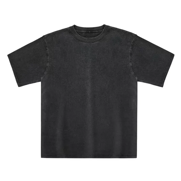 Plain Loose Fit Washed Cotton T-Shirt