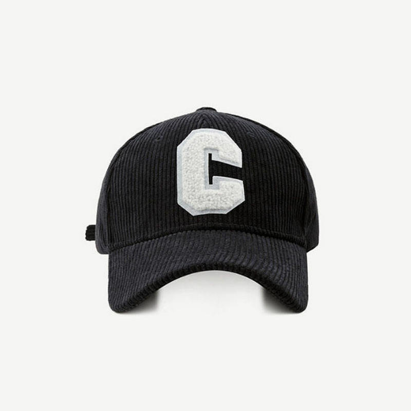 Fashion Hats Wholesale Cotton Corduroy Cool Black Baseball Cap