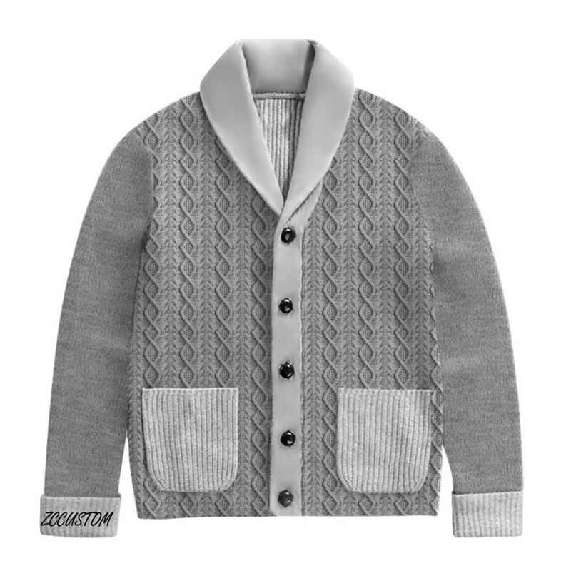 Top Quality Custom Embossed Pattern Warm Sweater Cardigan Sweater