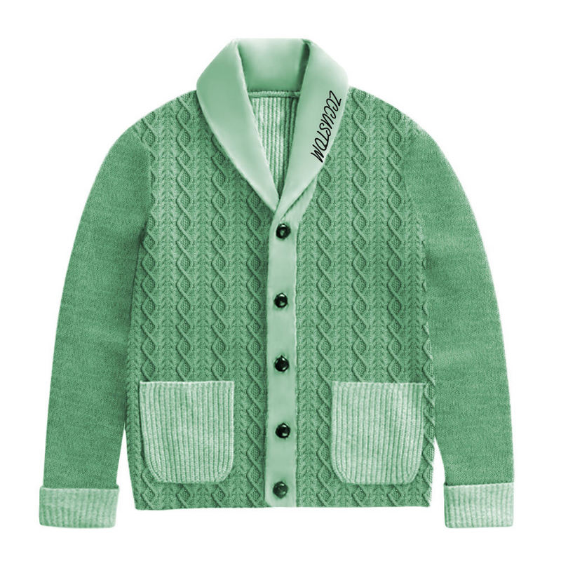Top Quality Cardigan Sweater Custom Embossed Pattern Warm Sweater