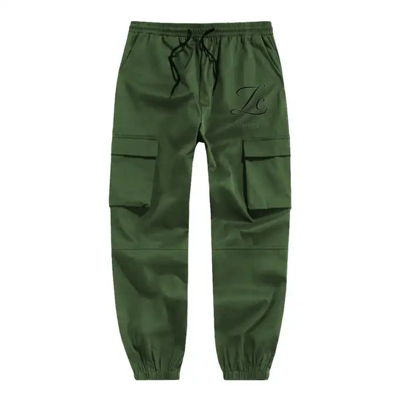 Multi-pocket Hip Pop Pants Streetwear Green Sweatpants