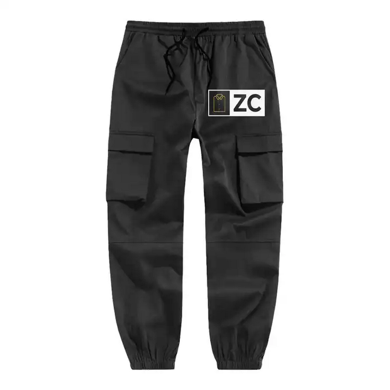 Multi-pocket Hip Pop Pants Streetwear Black Sweatpants